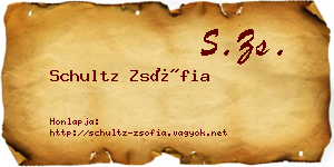 Schultz Zsófia névjegykártya